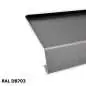 Preview: Traufblech Typ B aus Aluminiumblech in RAL DB703 - Lackierung, Eisenglimmer