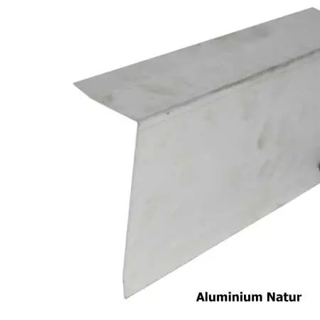 Ortgangblech für Flachdach auf Maß aus Aluminium, natur