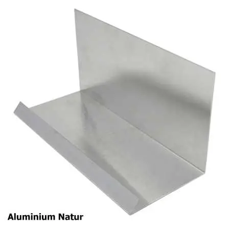 Wandanschlussblech aus Aluminium, natur