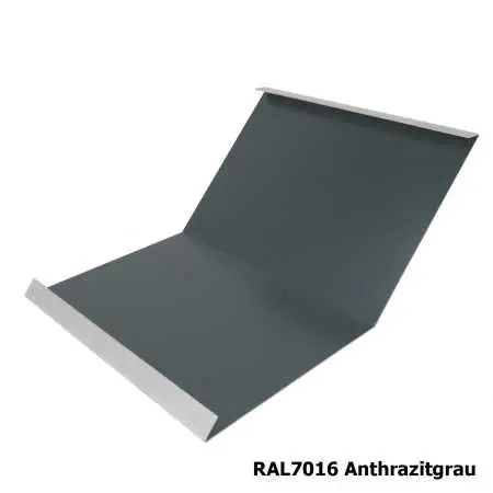 Kehlblech auf Maß aus Aluminium, beschichtet in RAL anthrazit