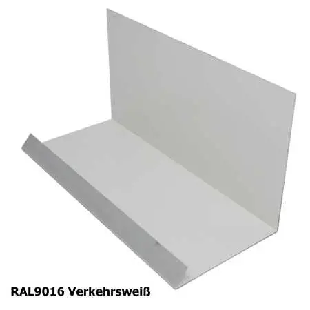 Wandanschlussblech auf Maß aus Aluminium, beschichtet in RAL anthrazit