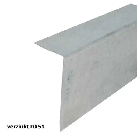 Ortgangblech für Flachdach auf Maß aus verzinktem Stahlblech