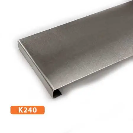 Edelstahl Arbeitsplatten - Abdeckung ohne Wandanschluss auf Maß