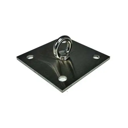 Sonnensegel-Wandhalterung 4-Loch stabil aus Edelstahl, noch unbeschichtet