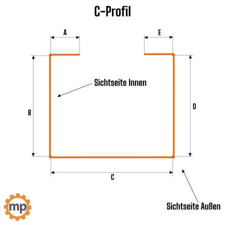 Titanzink C-Profil nach Maß