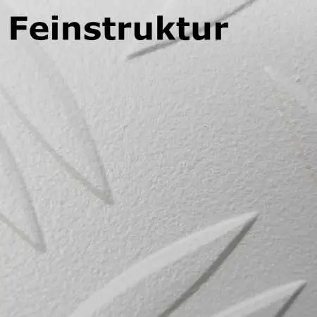 Detailbild Beschichtung mit Feinstruktur, matt.