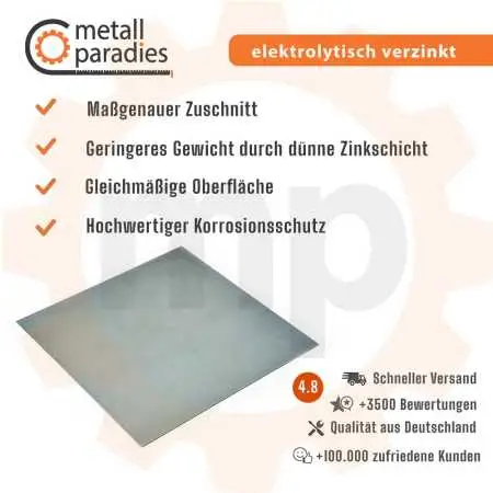 Stahlblech elektrolytisch verzinkt - 2,0 mm