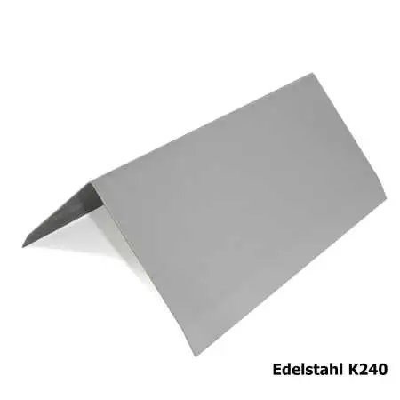 Firstblech aus Edelstahl K240 geschliffen nach Maß