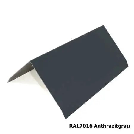 Firstblech auf Maß aus Aluminium, beschichtet in RAL anthrazit