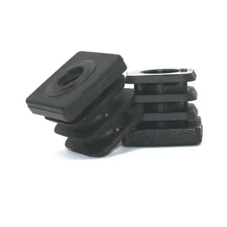 Gewindestopfen aus schwarzem Polyamid, Gewinde M8, M10, M12 zum Einschrauben von Justierfüßen