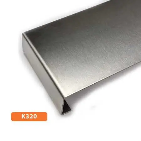 Edelstahl Arbeitsplatten - Abdeckung ohne Wandanschluss auf Maß