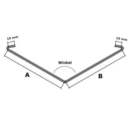 Maßskizze für unsere Kehlbleche nach Maß