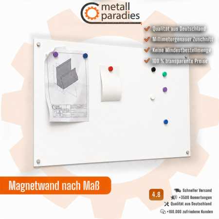 Weiße Magnettafel nach Maß