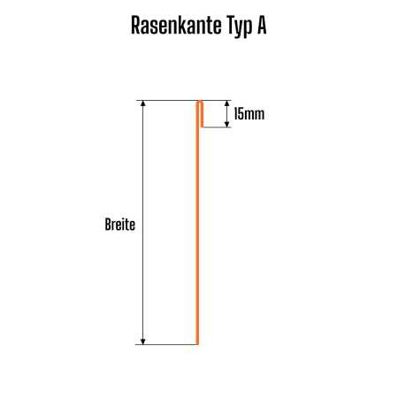 Rasenkante - Typ A