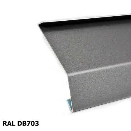 Traufblech Typ B aus Aluminiumblech in RAL DB703 - Lackierung, Eisenglimmer