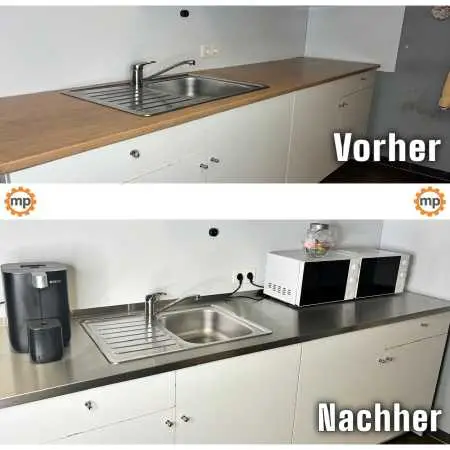 Edelstahl Arbeitsplatten - Abdeckung auf Maß