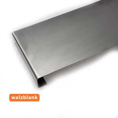 Edelstahl Arbeitsplatten - Abdeckung ohne Wandanschluss auf Maß