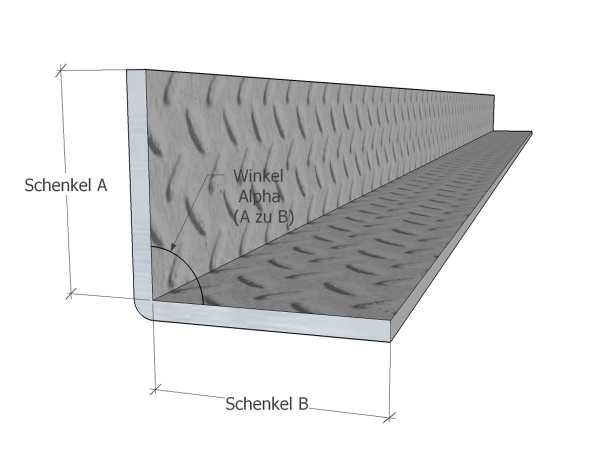 Eckschutz Alu Riffelblech Alu L-Profil Aus Riffelblech – 1000mm Lang, 100x50 Mm Schenkel, 2,5/4,0 Mm Stark, Für Kanten- Und Eckschutz 100x50 Mm Aluwinkel