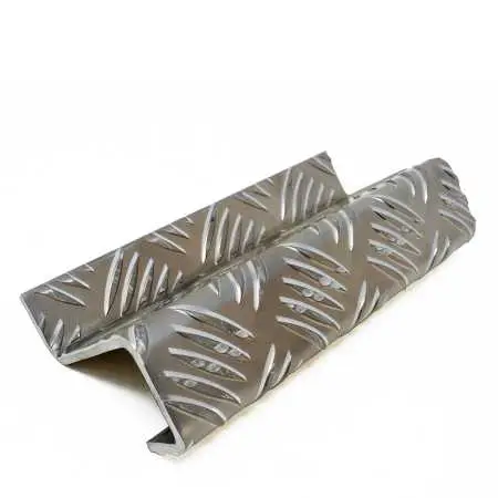 Z-Profil mit Rückkantung aus Riffelblech 5,0/6,5 mm in Quintettprägung