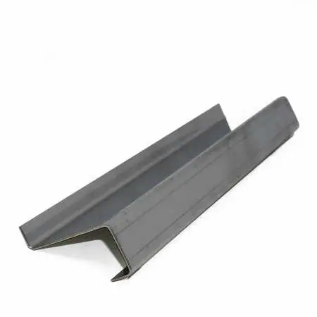 Z-Profil mit Rückkantung aus 1,5 mm Edelstahlblech, walzblank