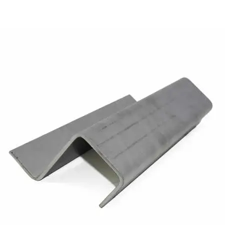 Z-Profil mit Rückkantung aus 3 mm Edelstahlblech, walzblank