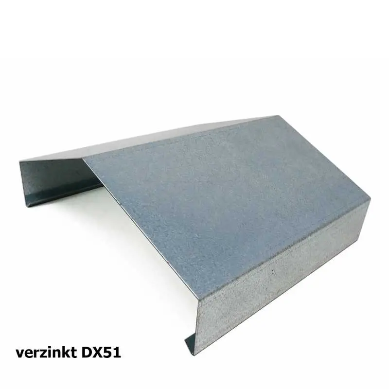 Mauerabdeckblech Typ C aus verzinktem Stahlblech