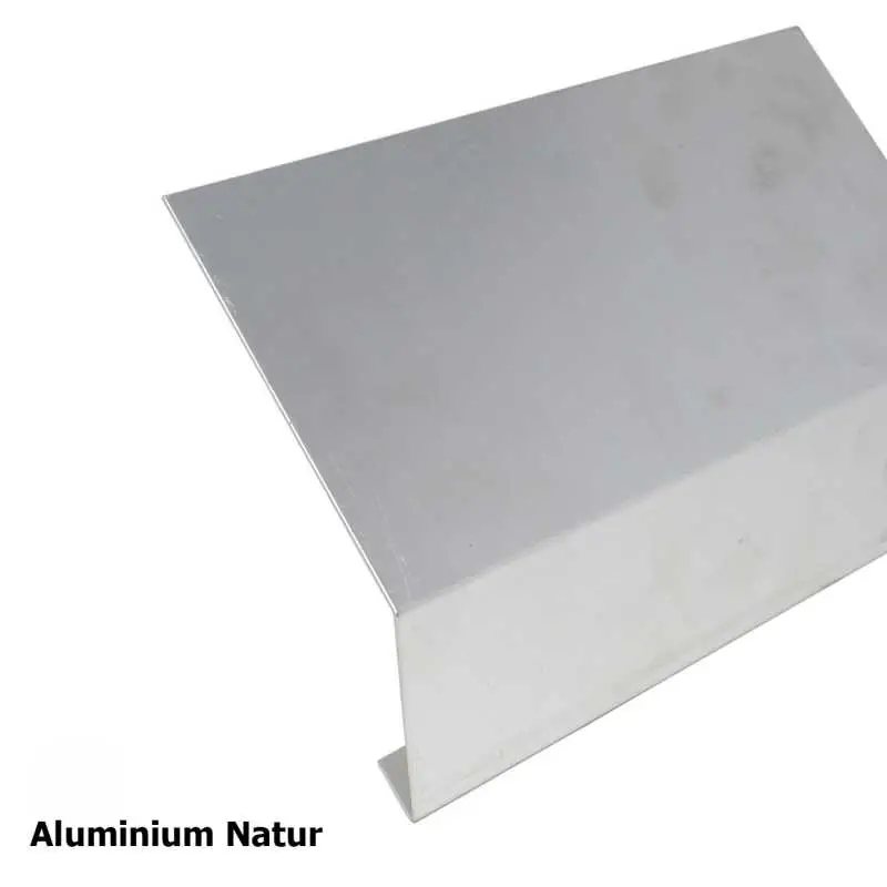 Traufbleche aus Aluminium natur,
