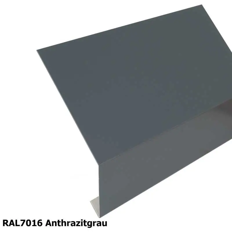 Traufbleche aus Aluminium in RAL anthrazit