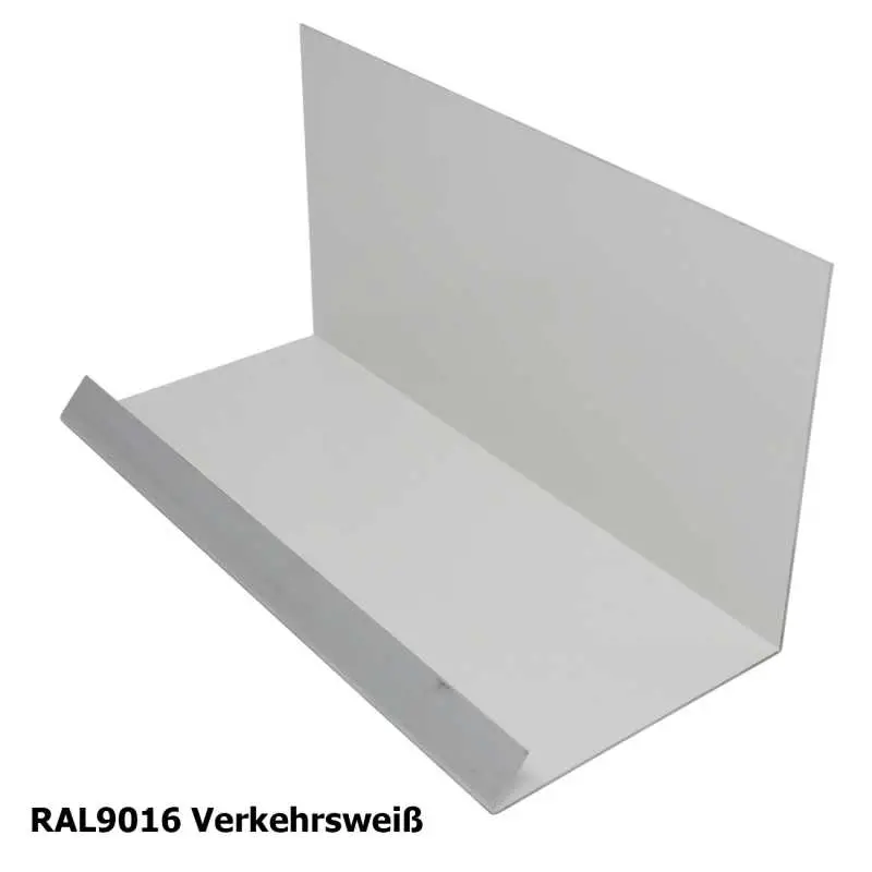 Wandanschlussblech auf Maß aus Aluminium, beschichtet in RAL anthrazit
