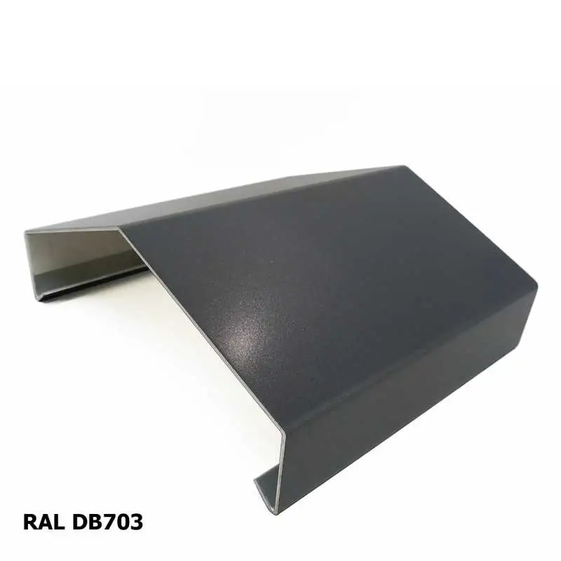 Mauerabdeckblech Typ C aus Aluminiumblech in DB703 - Lackierung