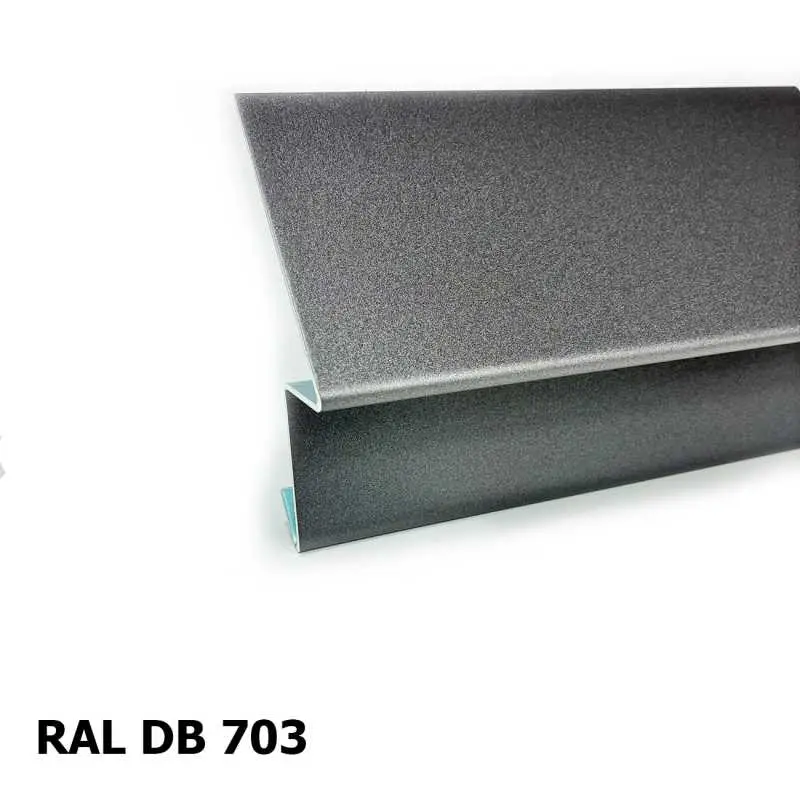 Traufblech Typ C aus 2,0mm Aluminiumblech in RAL DB703 - Lackierung, Eisenglimmer