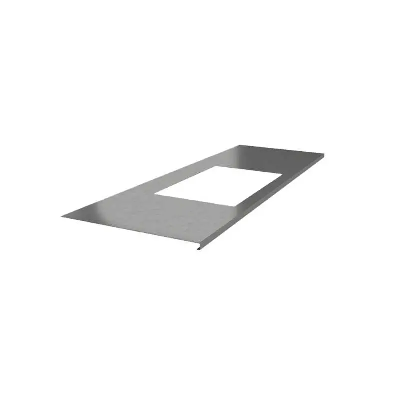 Edelstahl Arbeitsplatten - Abdeckung ohne Wandanschluss auf Maß