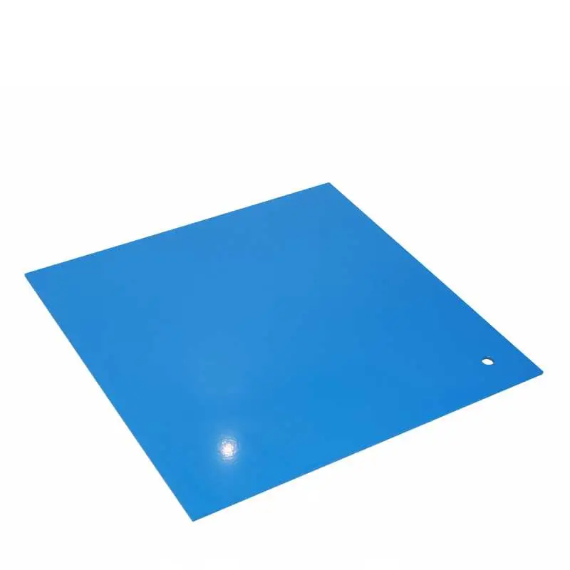 Verzinktes Stahlblech DX51 D+Z in RAL-Farben pulverbeschichtet, hier: hellblau glänzend