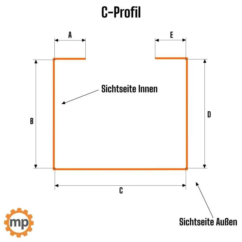 Titanzink C-Profil nach Maß