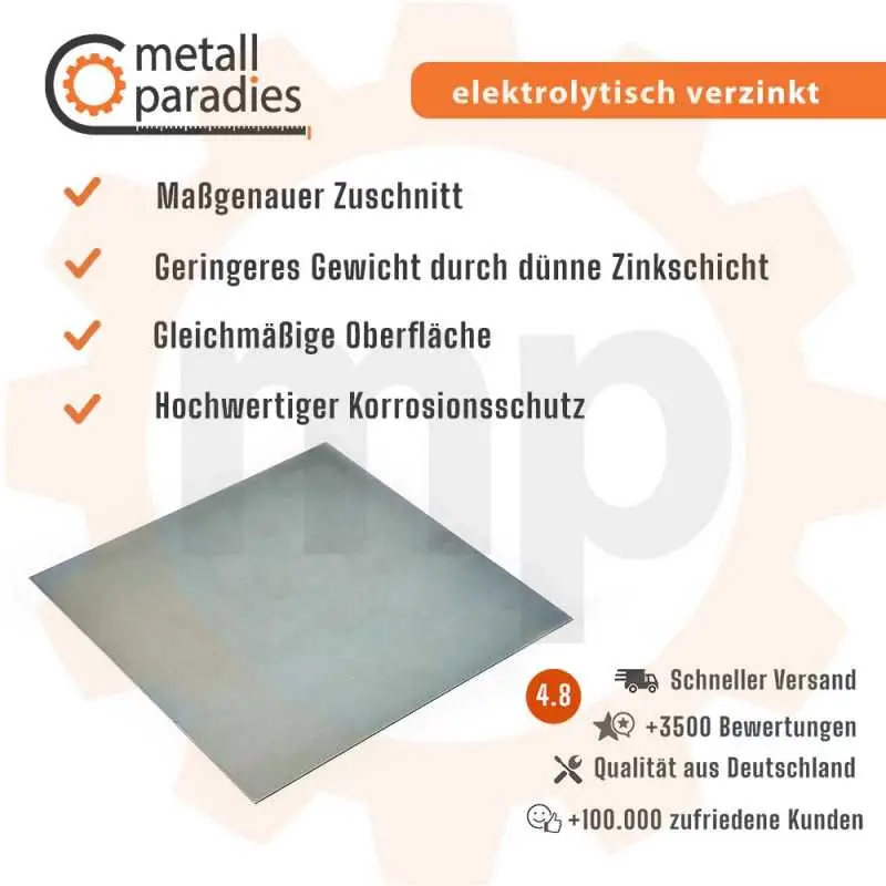 Stahlblech elektrolytisch verzinkt - 2,0 mm