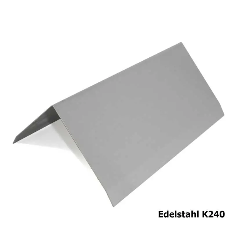 Firstblech aus Edelstahl K240 geschliffen nach Maß