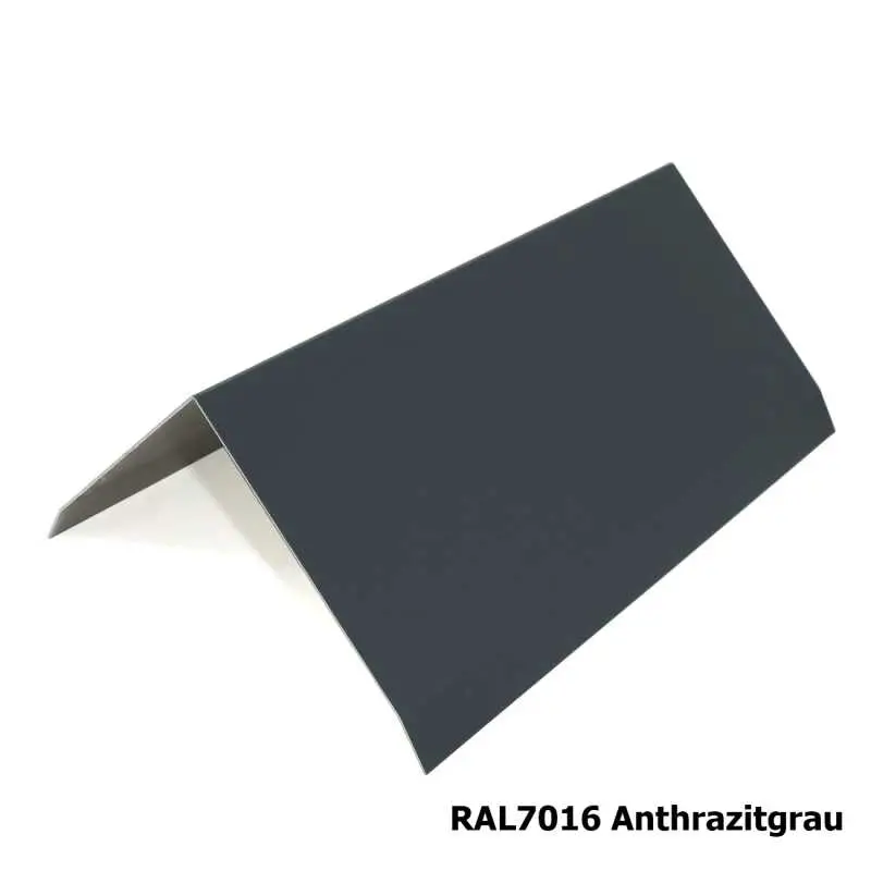 Firstblech auf Maß aus Aluminium, beschichtet in RAL anthrazit