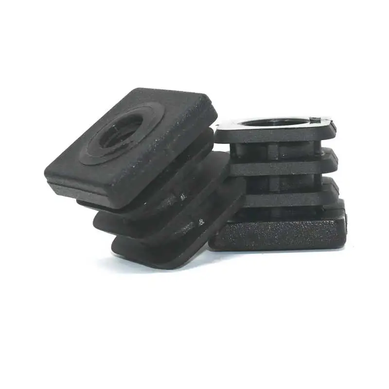 Gewindestopfen aus schwarzem Polyamid, Gewinde M8, M10, M12 zum Einschrauben von Justierfüßen