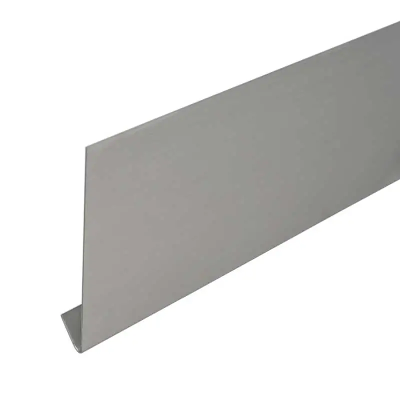 Stirnbrettblende L-Form aus Edelstahl K240 geschliffen nach Maß