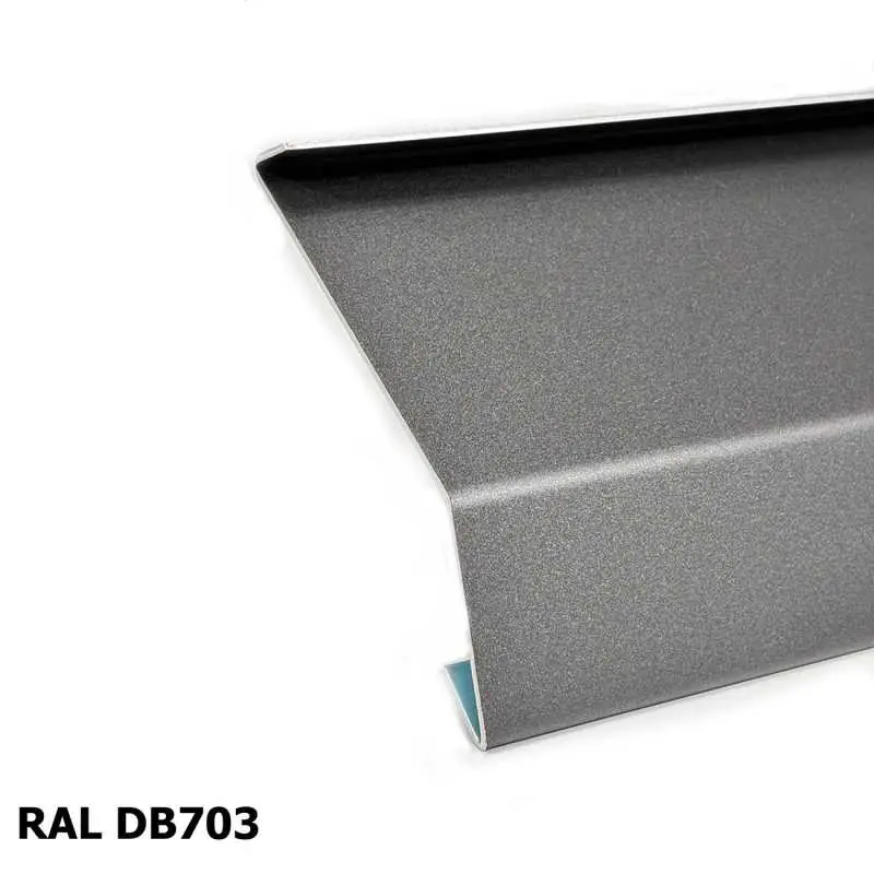 Traufblech Typ B aus Aluminiumblech in RAL DB703 - Lackierung, Eisenglimmer