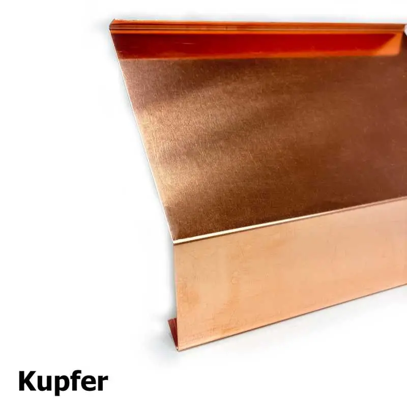 Traufblech Typ B aus 0,6mm Kupferblech