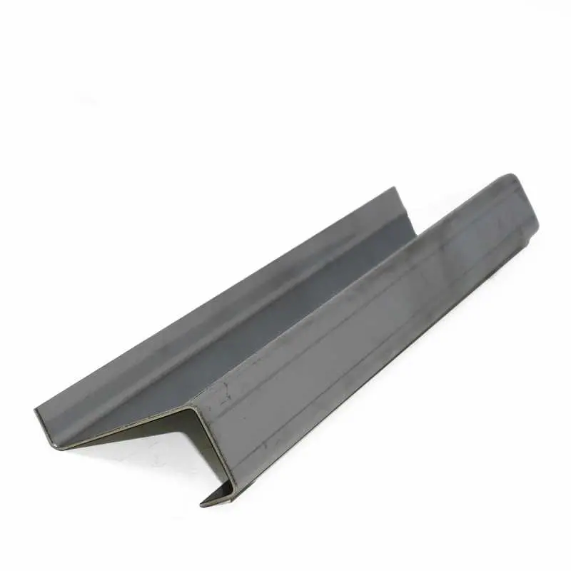 Z-Profil mit Rückkantung aus 1,5 mm Edelstahlblech, walzblank