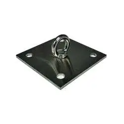 Sonnensegel-Wandhalterung 4-Loch stabil aus Edelstahl, noch unbeschichtet