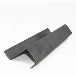 Z-Profil mit Rückkantung aus 2 mm Edelstahlblech, walzblank