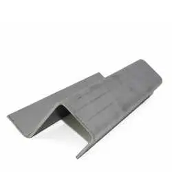 Z-Profil mit Rückkantung aus 3 mm Edelstahlblech, walzblank